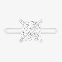 Solitaire Ring (G-H / Si1-Si2) Womens 2 CT. T.W. Lab Grown White Diamond 14K Gold Princess Engagement