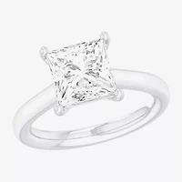Solitaire Ring (G-H / Si1-Si2) Womens 2 CT. T.W. Lab Grown White Diamond 14K Gold Princess Engagement