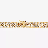 Unisex Adult 14K Gold 9 Inch Hollow Curb Chain Bracelet
