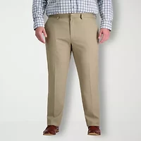 Haggar Premium Comfort Mens Waistband Straight Fit Big and Tall Dress Flat Front Pant