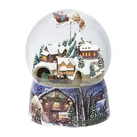 Roman 8" Musical Santa Train Dome Plays Music Christmas Tabletop Decor