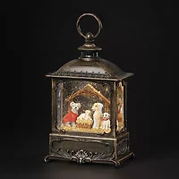Roman 8.75" Led Canine Lantern Lighted Christmas Tabletop Decor