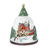 Roman 9.2" Led Swirl Cabin Dome Lighted Christmas Tabletop Decor