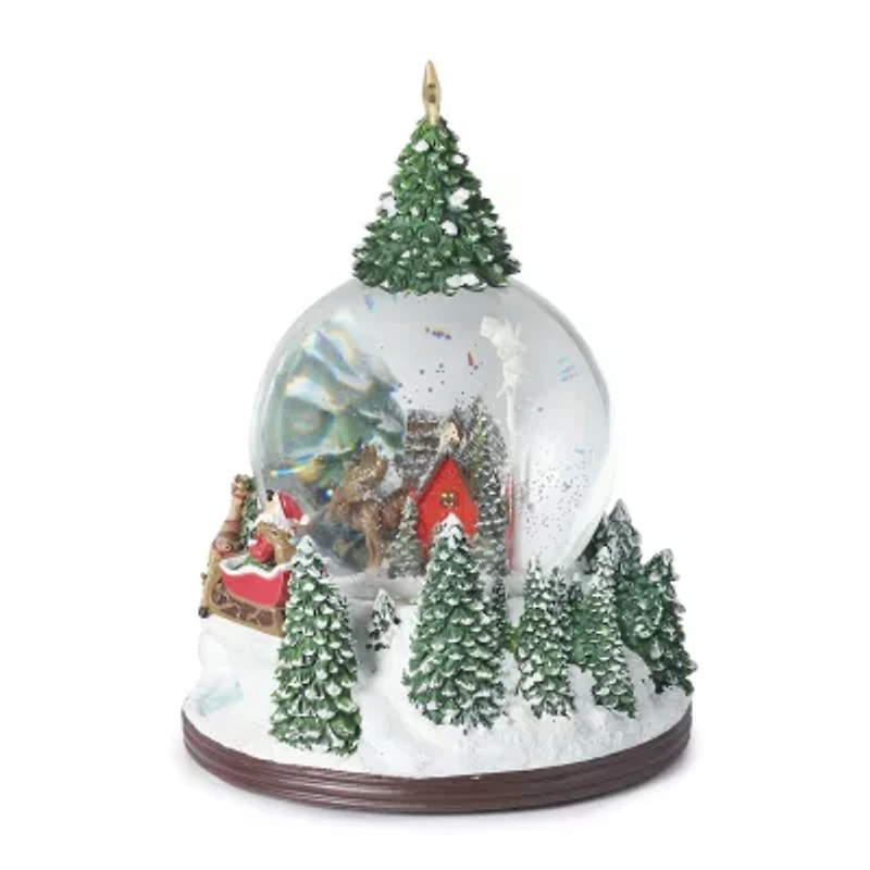 Roman 9.2" Led Swirl Cabin Dome Lighted Christmas Tabletop Decor