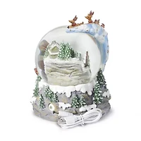 Roman 8" Led Santa Over Town Dome Lighted Christmas Tabletop Decor
