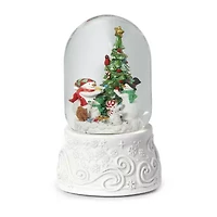 Roman 8" Led Dome Snowmen & Tree Lighted Christmas Tabletop Decor
