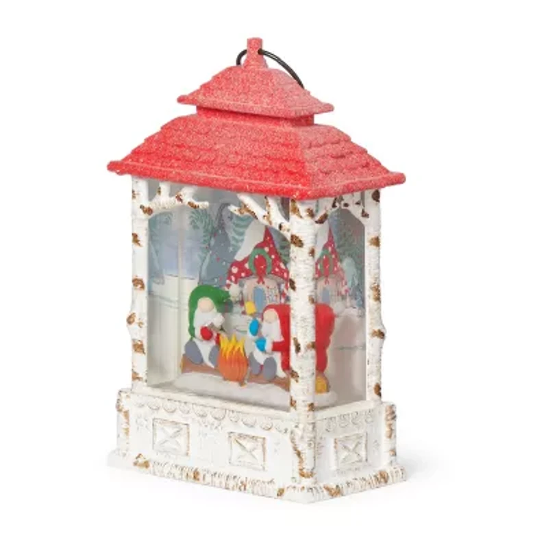 Roman 13" Led Campfire With Gnomes Lantern Lighted Christmas Tabletop Decor