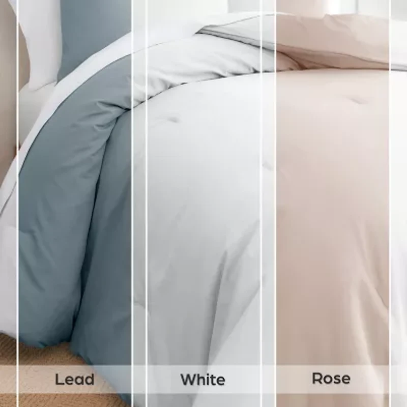 Gaiam® Relax 100% Cotton Garment Washed Ribbed 3pc Comforter Set