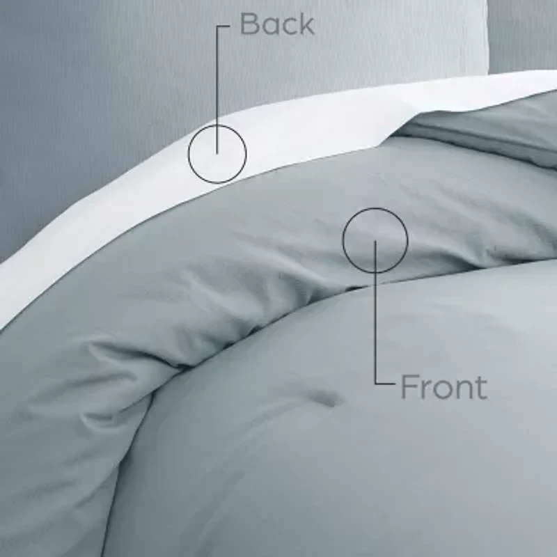 Gaiam® Relax 100% Cotton Garment Washed Ribbed 3pc Comforter Set