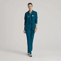 Barco One Bow894 Venture 4-Pocket Banded Collar Warm-Up Womens Wrinkle Resistant Scrub Jackets