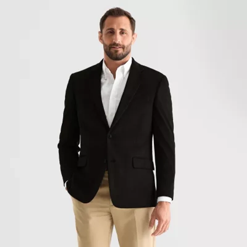 Van Heusen Faux Suede Mens Stretch Fabric Modern Fit Sport Coat