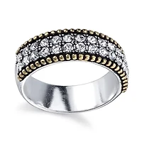 Sterling Silver Crystal Band Ring