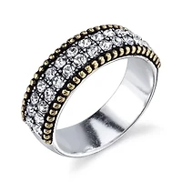 Sterling Silver Crystal Band Ring