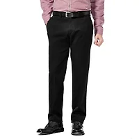 Haggar Life Khaki Mens Slim Fit Flat Front Pant