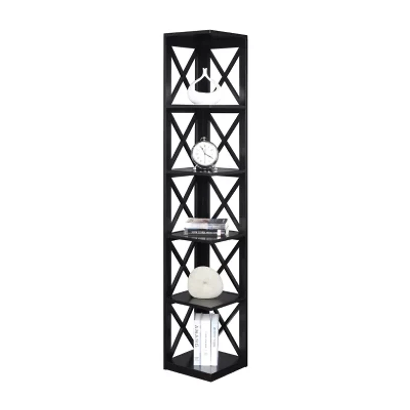 Oxford 5-Shelf Corner Bookcase