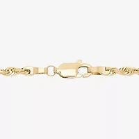Womens 10K Gold 20 Inch Rope Chain Necklace