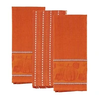 Design Imports Burnt Orange Harvest 3-pc. Dish Cloth