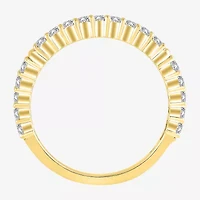 Womens 2MM 1 CT. T.W. Natural White Diamond 10K Gold Anniversary Wedding Band