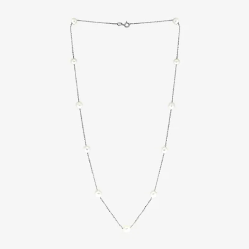 Effy  Womens White Cultured Freshwater Pearl Sterling Silver 20 Inch Pendant Necklace