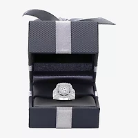 (I / I1) Womens 4 CT. T.W. Lab Grown White Diamond 10K or 14K Gold Cushion Halo Engagement Ring