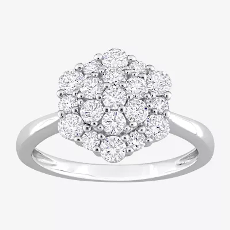Womens 1 CT. T.W. Natural White Diamond 10K Gold Engagement Ring