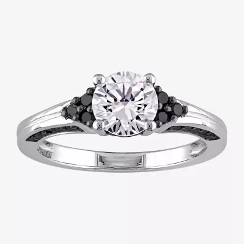 Womens 3/8 CT. T.W. Lab Created White Sapphire Sterling Silver Round Engagement Ring