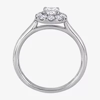 (D-E / Vs1) Womens 3/4 CT. T.W. Lab Grown White Diamond 14K Gold Round Halo Engagement Ring