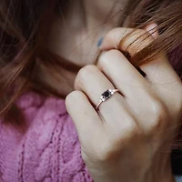 Womens 1 1/5 CT. T.W. Natural Black Diamond 10K White Gold Round Engagement Ring