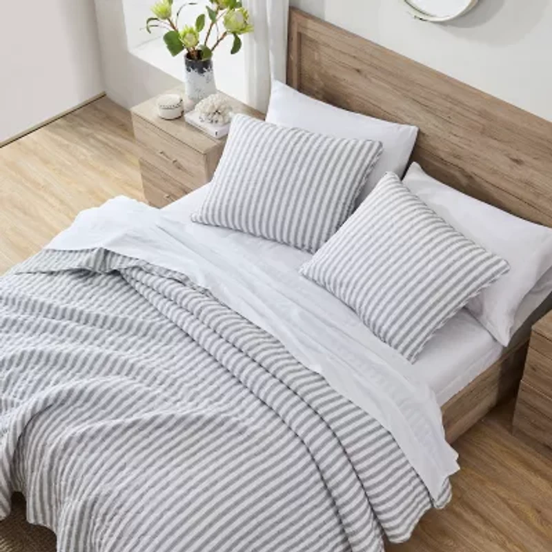 Stone Cottage Willow Way Ticking Quilt Set