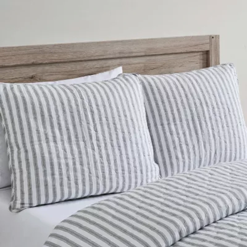 Stone Cottage Willow Way Ticking Quilt Set