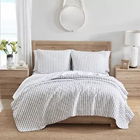 Stone Cottage Willow Way Ticking Quilt Set
