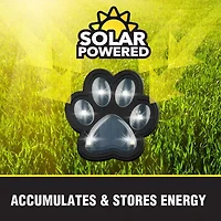 Bell + Howell Solar Powered Paw Print Disk Lights - 4 Pack