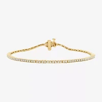 (H-I / Si2-I1) 1 CT. T.W. Lab Grown White Diamond 10K or 14K White or Yellow Gold 7.25 Inch Tennis Bracelet