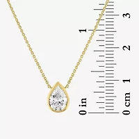 Diamond Addiction (G-H / Si2-I1) Womens 1 CT. T.W. Lab Grown White Diamond 14K Gold Pear 18 Inch Pendant Necklace