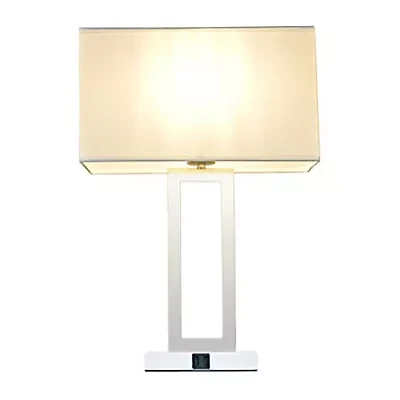 Sheffield Home 20" Juliet With 2 Usb Charging Ports Stainless Steel Table Lamp