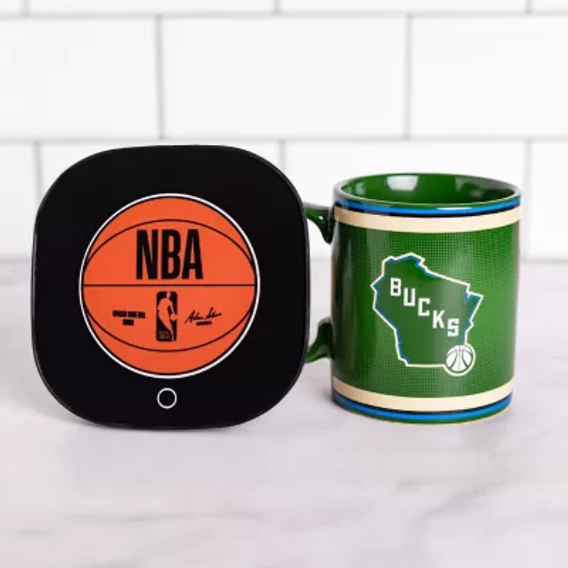 Uncanny Brands NBA Milwaukee Bucks Logo Mug Warmer With Mug - Auto Shut On/Off