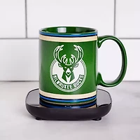 Uncanny Brands NBA Milwaukee Bucks Logo Mug Warmer With Mug - Auto Shut On/Off