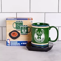 Uncanny Brands NBA Milwaukee Bucks Logo Mug Warmer With Mug - Auto Shut On/Off