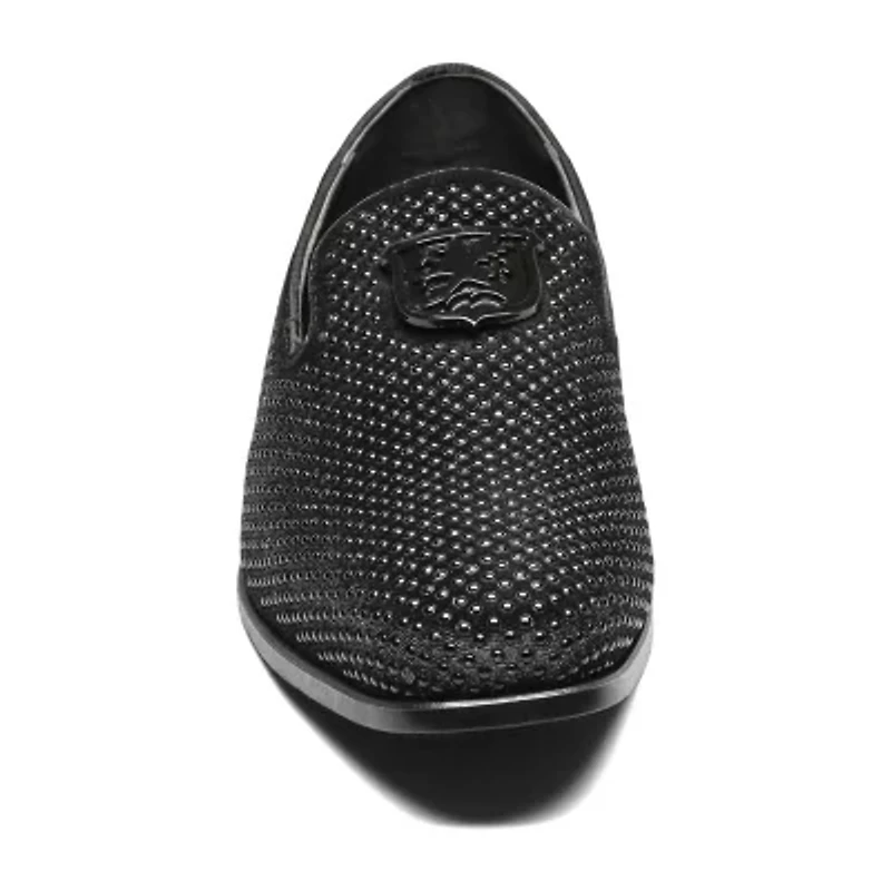 Stacy Adams Swagger Plain Toe Stud Mens Round Closed Slip-On Shoe
