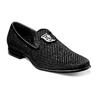 Stacy Adams Swagger Plain Toe Stud Mens Round Closed Slip-On Shoe