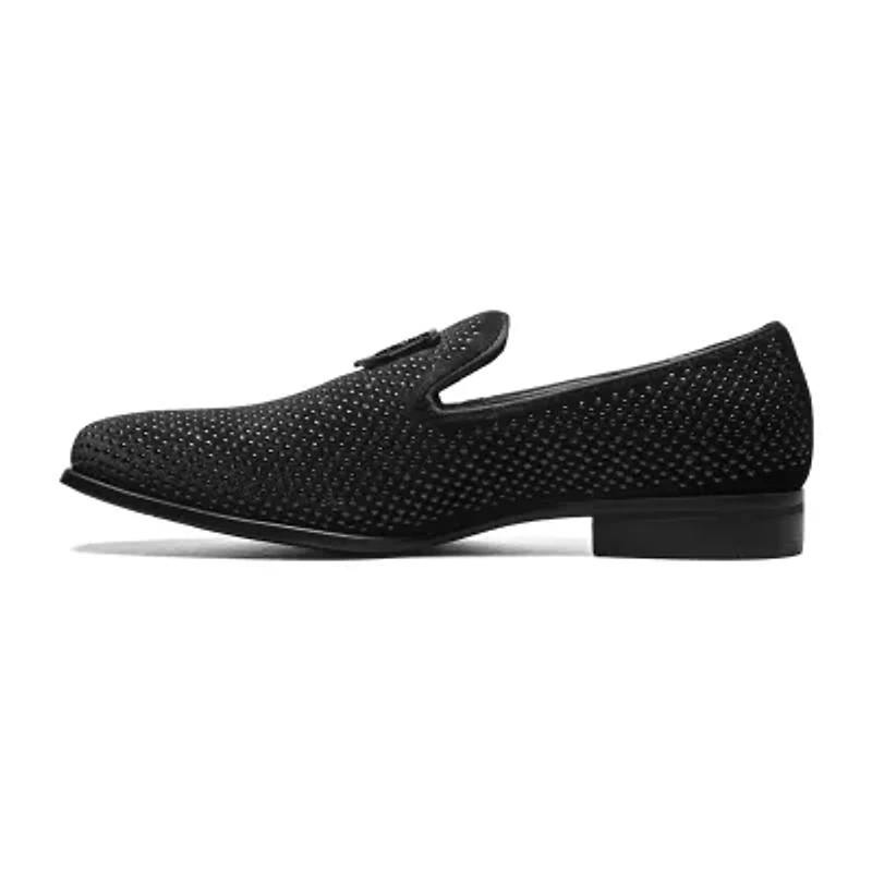 Stacy Adams Swagger Plain Toe Stud Mens Round Closed Slip-On Shoe