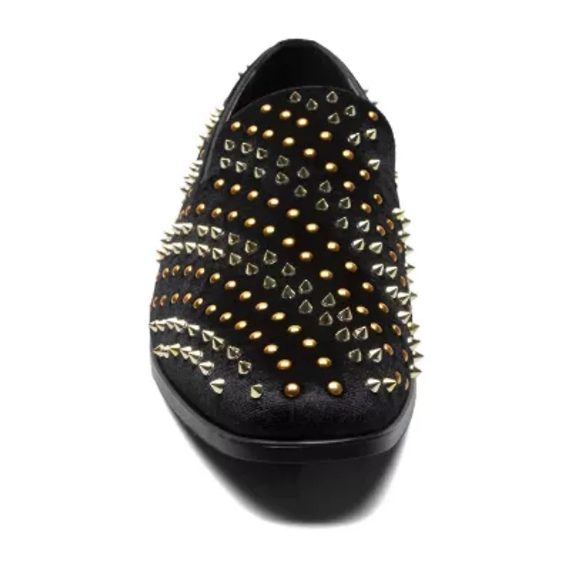 Stacy Adams Sabert Spike & Stud Mens Square Closed Toe Slip-On Shoe