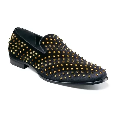 Stacy Adams Sabert Spike & Stud Mens Square Closed Toe Slip-On Shoe