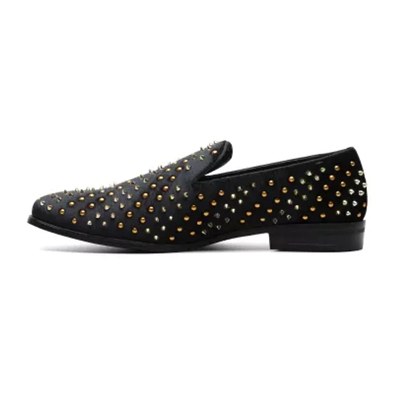 Stacy Adams Sabert Spike & Stud Mens Square Closed Toe Slip-On Shoe