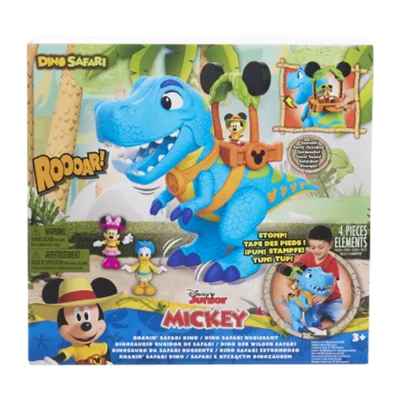 Disney Collection Dino Safari Giant Roarin' Dino Mickey Mouse Toy Playset