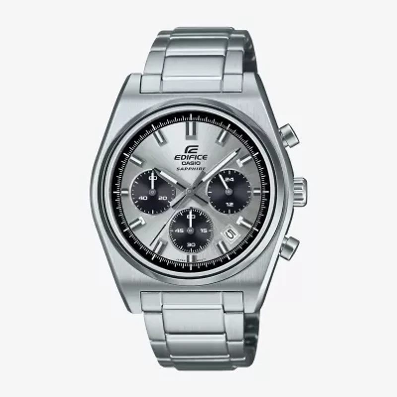 Casio Mens Silver Tone Stainless Steel Bracelet Watch Efb730d-7av