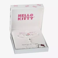 Womens Crystal Bow Heart Hello Kitty Bolo Bracelet