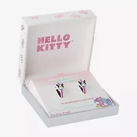 Womens Crystal 21.1mm Heart Hello Kitty Kuromi Hoop Earrings