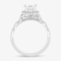 I / Si2) Womens /2 CT. T.W. Lab Grown White Diamond 10K Gold Side Stone Engagement Ring