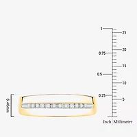 (I / Si1) 3PC Trio Set Featuring 3/8 CT. T.W. Lab Grown White Diamond 10K Two Tone Gold Round Side Stone Wedding Bridal Set